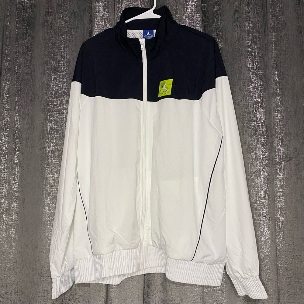 Jordan Legacy Tinker Mens BQ0295-010 Black White Windbreaker Jacket